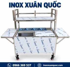 Thùng Đá Inox Có Bánh Xe