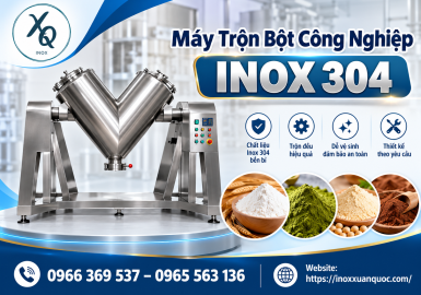 Máy Trộn Bột Công Nghiệp Inox 304 